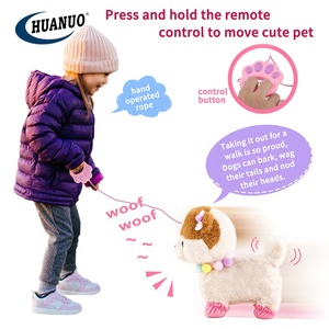Enfants drôle peluche peluche jouet ligne contrôle électrique marche aboiements chiens en peluche - Product Image 4