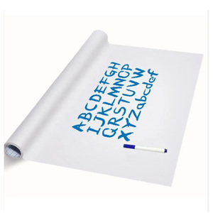 25 Fogli Adesivi per Lavagna Bianca 60*80 cm, Pellicola Statica Cancellabile a Secco per Scrivere, Adesiva alla Parete - Product Image 6
