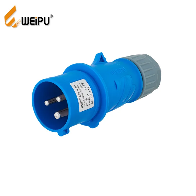 China factory 16A 2P+E 3poles 4poles 5pole IP44 CEE standard electrical plug Industrial connector