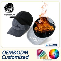 Gorra de Béisbol Deportiva Vintage Personalizada, Forrada de Felpa, Térmica, con Bordado 3D, Hebilla Dorada de Cobre, Ajustable, Cálida para Exteriores y Clima Frío
