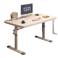 Bureau Ergonomique Manuel Réglable en Hauteur pour Ordinateur, Table Assis-Debout à Levage Manuel pour École, Bureau et Projets