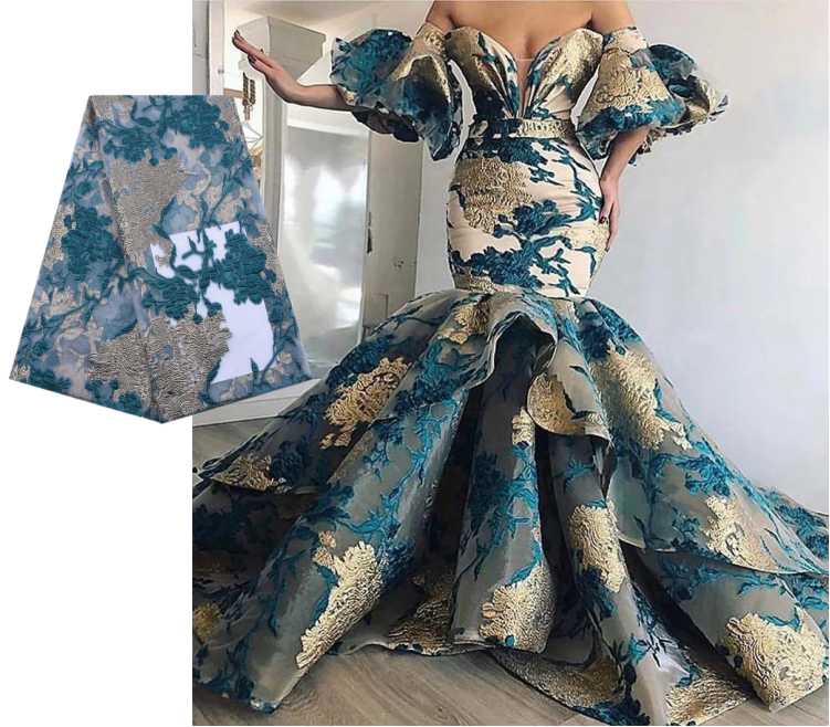 Latest Design Guinea Brocade Dresses 100% Cotton, Jacquard