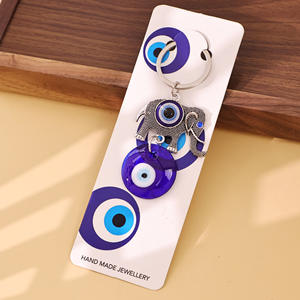 Corazón turco diablo mal de ojo de acero inoxidable llavero personalizado colgante joyería de moda regalo para niños - Product Image 2