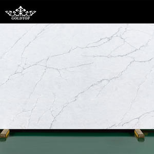 Losas de Cuarzo Calacatta Milas Goldtop 5132 Pulido para Pisos de Hotel, Paneles de Pared para Villas, Escaleras, Encimeras de Cocina - Product Image 3