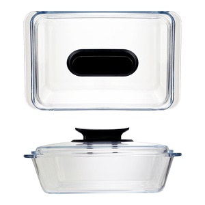Bandeja de Vidrio Rectangular Templado Resistente al Calor Hxglass con Tapa, Apta para <span class=keywords><strong>Horno</strong></span> y <span class=keywords><strong>Microondas</strong></span>, Accesorios de Cocina, Utensilios de Cocina - Product Image 5