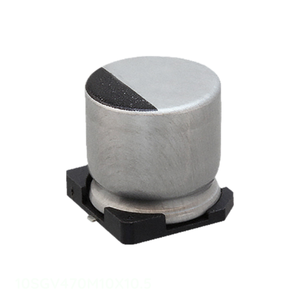 Distribuidor Autorizado, Condensador de Montaje Superficial CAP ALUM 470UF 20% 10V SMD 10SGV470M10X10.5 470 uF - Product Image 1