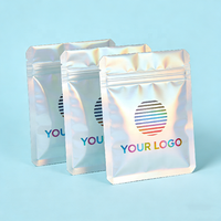 MOQ 200 pièces, nous prenons en charge les conceptions personnalisées de sacs surprises avec de petits thèmes, sac imprimé numérique, sac d'emballage holographique