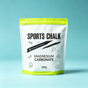 Bolsa de plástico brillante con cierre de cremallera, personalizada OEM, MOQ bajo, para polvo de magnesio (carbonato de magnesio) para deportes, gimnasio, escalada en pared. - Product Image 2