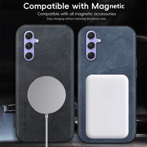 Custodia magnetica per telefono in pelle con carica Wireless per <span class=keywords><strong>Samsung</strong></span> Galaxy A14 A53 <span class=keywords><strong>A33</strong></span> A23 A13 A04S A32 A22 A71 A51 A24 <span class=keywords><strong>Cover</strong></span> morbida paraurti - Product Image 2