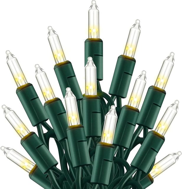 Clear Christmas String Lights 100 200 300 Count Incandescent Bulb Mini Lights for Indoor Xmas Tree Wedding Decoration