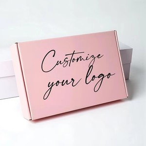 Custom Printed Pink Mailer Shipping <strong>Box</strong> Beauty Products and Apparel Gift Packaging <strong>Box</strong> With Logo Design Personalized Gift <strong>Box</strong> - Product Image 4