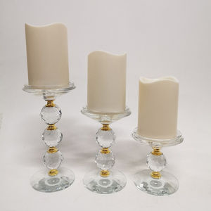 Ensemble de bougeoirs vintage en verre cristal, 16 pièces, blocs décoratifs pour bougies coniques - Product Image 3