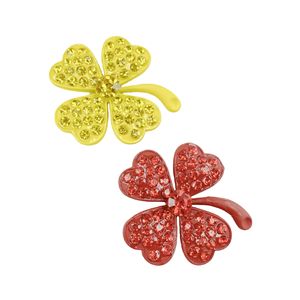 Dijes de Cristal con Forma de Trébol de Cuatro Hojas con Diamantes y Cuentas Metálicas, Diseño Nuevo <span class=keywords><strong>2025</strong></span>, para Decorar Fundas de Teléfono Móvil - Product Image 4