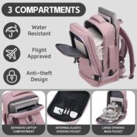 Mochila para Portátil de Viaje de Negocios OEM de 40*25*20cm con Puerto de Carga USB, Oxford Impermeable, Logotipo Personalizado, Compresión al Vacío