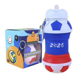 <span class=keywords><strong>Gourde</strong></span> en silicone pour enfants verres personnalisés bouteilles de gobelets d'eau pliables pour le football de sport design tricolore inspiré par 2026 hôtes - Product Image 6