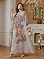 Vente en gros d'Abaya Eid DollyNet en soie brodée avec des perles et des paillettes, robe traditionnelle musulmane, vêtements traditionnels de Dubaï, Jalabiya pour femmes