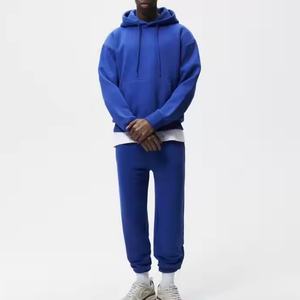 ชุดเซ็ตเสื้อฮู้ดดี้และกางเกงวอร์มผ้าเฟรนช์เทอร์รี่แบบกำหนดเองสำหรับผู้ชาย คุณภาพสูง แบบเรียบง่าย ชุดวอร์มลำลองสำหรับผู้ชาย - Product Image 6