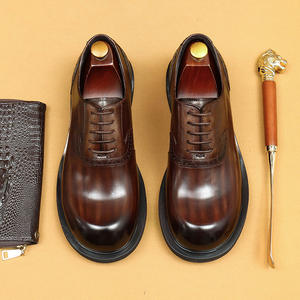 รองเท้าหนังออกซ์ฟอร์ดแบบสวมสำหรับผู้ชาย ดีไซน์เนอร์ออกแบบตามสั่งจากโรงงาน สไตล์ลำลองทางธุรกิจ ปิดนิ้วเท้า  ทันสมัย เหมาะสำหรับงานแต่งงาน - Product Image 2
