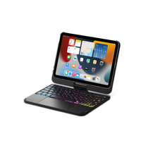 Penutup Keyboard Plastik Ringan untuk iPad Mini 6 Mini7 dengan Lampu Latar Berubah Warna