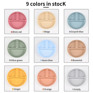 Ensemble d'assiettes à ventouse pour bébé en silicone de qualité alimentaire, plateau repas divisé, écologique, non toxique, passe au lave-vaisselle, bol d'alimentation pour tout-petit - Product Image 3