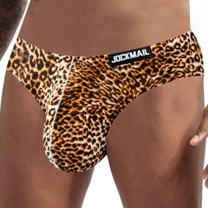 Intimo Maschile di Marca alla Moda, <span class=keywords><strong>Sexy</strong></span>, con Stampa Leopardo delle Nevi, Traspirante, Antibatterico, ad Asciugatura Rapida, a Vita Bassa, in Maglia - Product Image 6