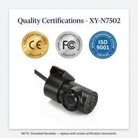 Cámara de Visión Lateral para Vehículo Xiyue XY-N7502 ABS, Impermeable, Visión Nocturna, Starlight AHD, 5 LED IR, Resistente a Impactos, DC12V, 1080P, 2 Años de Garantía
