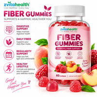 Gummies de fibres sans sucre à marque privée, formule personnalisée avec 5g de fibres prébiotiques pour un soutien digestif quotidien