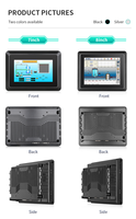 IP65 tahan air 7 "1024*600/8 inci 1024*768 TFT LCD HMI kios Linux/Android/Win Panel sentuh industri PC Monitor industri