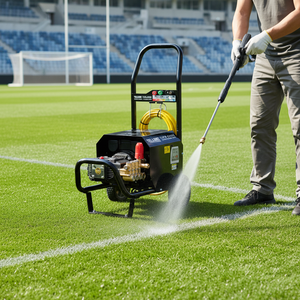 Nettoyeur haute pression électrique TLJ 2000psi 138bar, réglable et portable, simple d'utilisation, idéal pour nettoyer les terrains de football et les barrières. - Product Image 1
