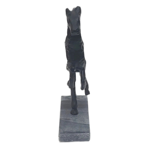 Scultura di cavallo al galoppo in metallo e marmo, statua decorativa per la casa, soggiorno, ufficio, mensola, tavolino da caffè - Product Image 3