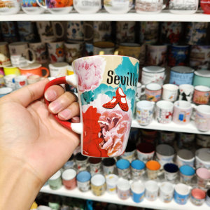 Tazza da caffè in ceramica personalizzata con cucchiaio per danza Flamenco Art Design unico Souvenir tazza regalo per la decorazione dell'home Office - Product Image 2