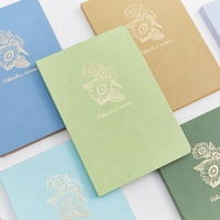 Journal Morandi personnalisé en cuir PU mignon Kawaii Eco Notebook en cuir PU couverture souple A5 A6 couleur bonbon Journal d'écriture avec poche