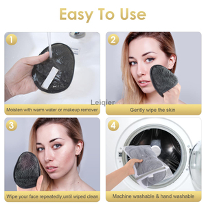 Lingettes nettoyantes douces en microfibre personnalisables avec logo, réutilisables, démaquillantes, lavables, pour bébés et le nettoyage du visage - Product Image 4