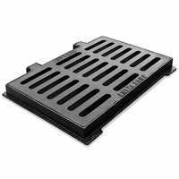 Grille de drainage antivol en fonte ductile à charnières avec cadre pour drainage urbain