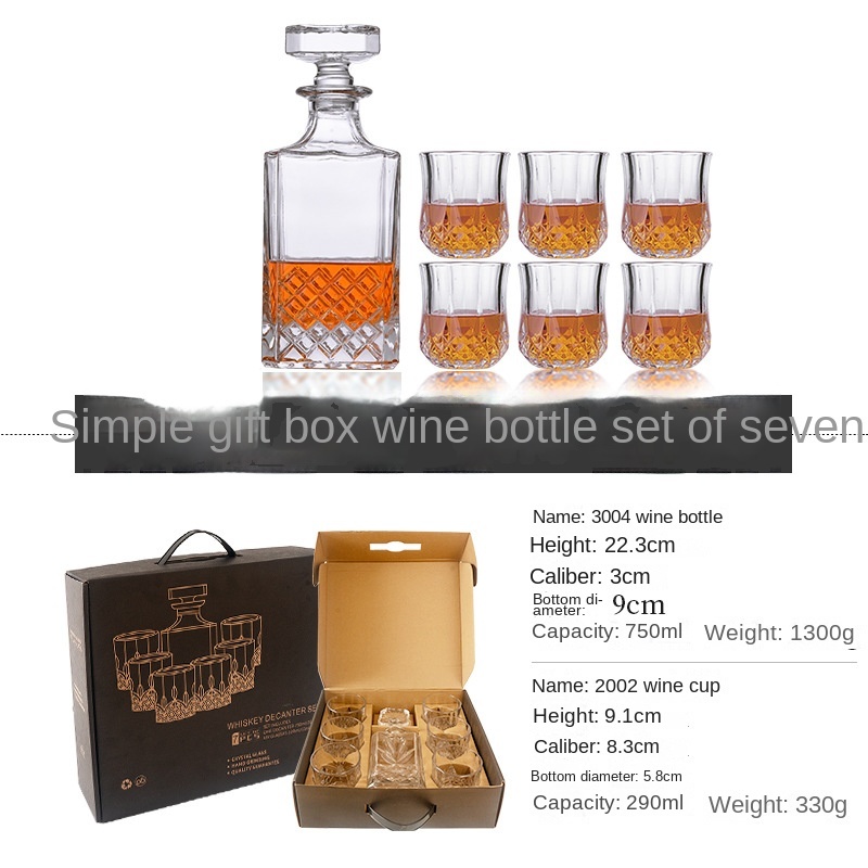 Type C 1 bouteille de vin 6 tasses