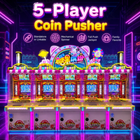 Machine de jeu d'arcade personnalisée OEM/ODM pour parcs d'attractions, construite comme un coin pusher, avec une qualité stable et un système de distribution de jetons