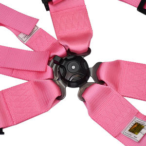 TIYPEOR Customize <span class=keywords><strong>Racing</strong></span> Car Safety Harness 6-Point Cor Rosa Ajustável Instalação Fixa Quick Release Polyester <span class=keywords><strong>Racing</strong></span> Belt - Product Image 2