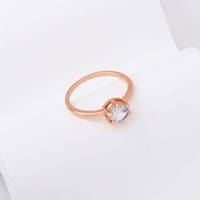 RINHOO - Juego de Joyería de Moda al por Mayor, Romántico, con Circonitas, Geométrico, Aretes, Collar, Anillo y Pulsera, Juego de Cuatro Piezas, Regalo para Mujer