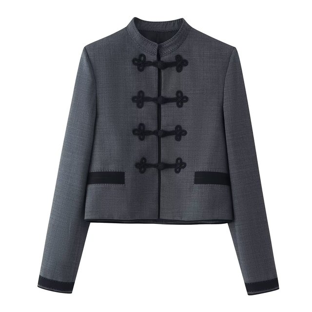 SHENZHU ZA Women's 2026 Summer New Arrival Retro Style Fashion Long-Sleeved New Chinese Style Suit Jacket 2792806