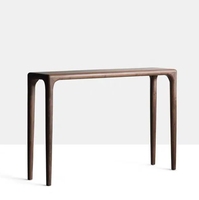 2024 nouvelles entrées meubles moderne accent rétro marron rectangulaire géométrique couloir console tables bois antique pour salon