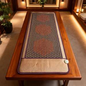 Best Verkopende Salon <span class=keywords><strong>Massage</strong></span> Ver Infrarood Verwarmingskussen Gezondheidszorg Hexagon Toermalijn Stenen Bed <span class=keywords><strong>Mat</strong></span> Thermische <span class=keywords><strong>Jade</strong></span> Matras - Product Image 1