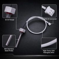 Sonde de température à thermistance NTC 10K/50K/100K B3950 ±1% Haute précision -40~250 ° Boîtier fileté C G1/8 pour chaudière industrielle