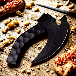 Nuevo cortador de pizza con forma de hacha Vikingos 2026, el mejor regalo para amantes de los Vikingos, para uso en la cocina, con hoja dorada grabada y mango de madera de fresno tallado a mano. - Product Image 2