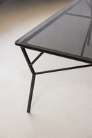 Mobilier de salon moderne petite table basse table à thé en bois verre trempé table basse carrée design