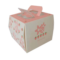 Boîte à gâteau de mariage carrée sur mesure en gros avec fenêtre, finition brillante/mate, emballage pour snacks