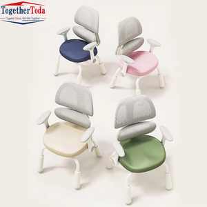 Chaise d'apprentissage multifonctionnelle pour enfants, design ergonomique, en cuir, réglable en hauteur, pour la chambre à coucher - Product Image 6