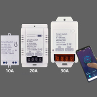 Interrupteur intelligent WiFi LEDLEST WL-SW01 Tuya, marche/arrêt, haute puissance 30A, télécommande sans fil, minuterie, commande vocale, interrupteur pour lampe