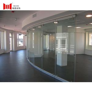 <span class=keywords><strong>Cloison</strong></span> extérieure mobile en verre trempé transparent sans cadre <span class=keywords><strong>de</strong></span> 36 mm d'épaisseur - Product Image 4
