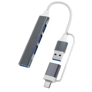 Mini USB Hub Extensions 4 Port USB 3.0 Hub Expander, 2.0 Hub USB Adapter Station