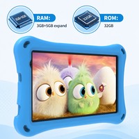 Tablette Enfant Économique 8 Pouces Android 15, Tablette d'Apprentissage pour Enfants 32 Go avec Support Rotatif et Étui Antichoc en EVA, Cadeau Idéal pour Enfants